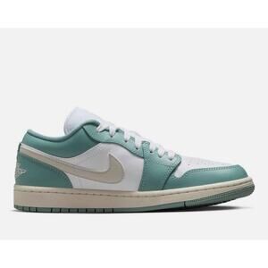 Nike Air Jordan 1 Low White Green Women's Size 5.5 DC0774-138 New Authentic